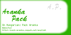 aranka pack business card